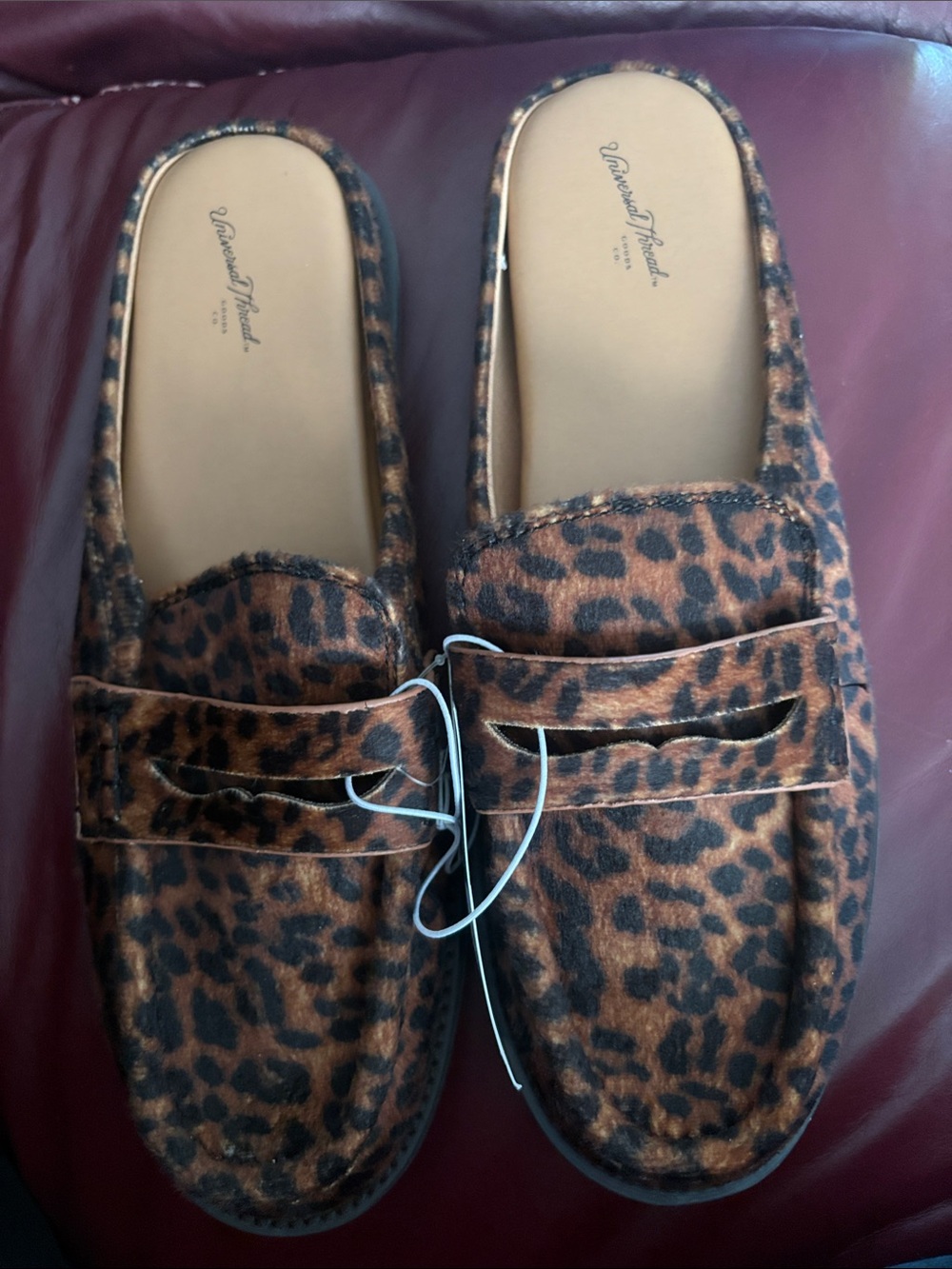 Universal Thread Leopard Print Slip-On Mules - Brown/Black